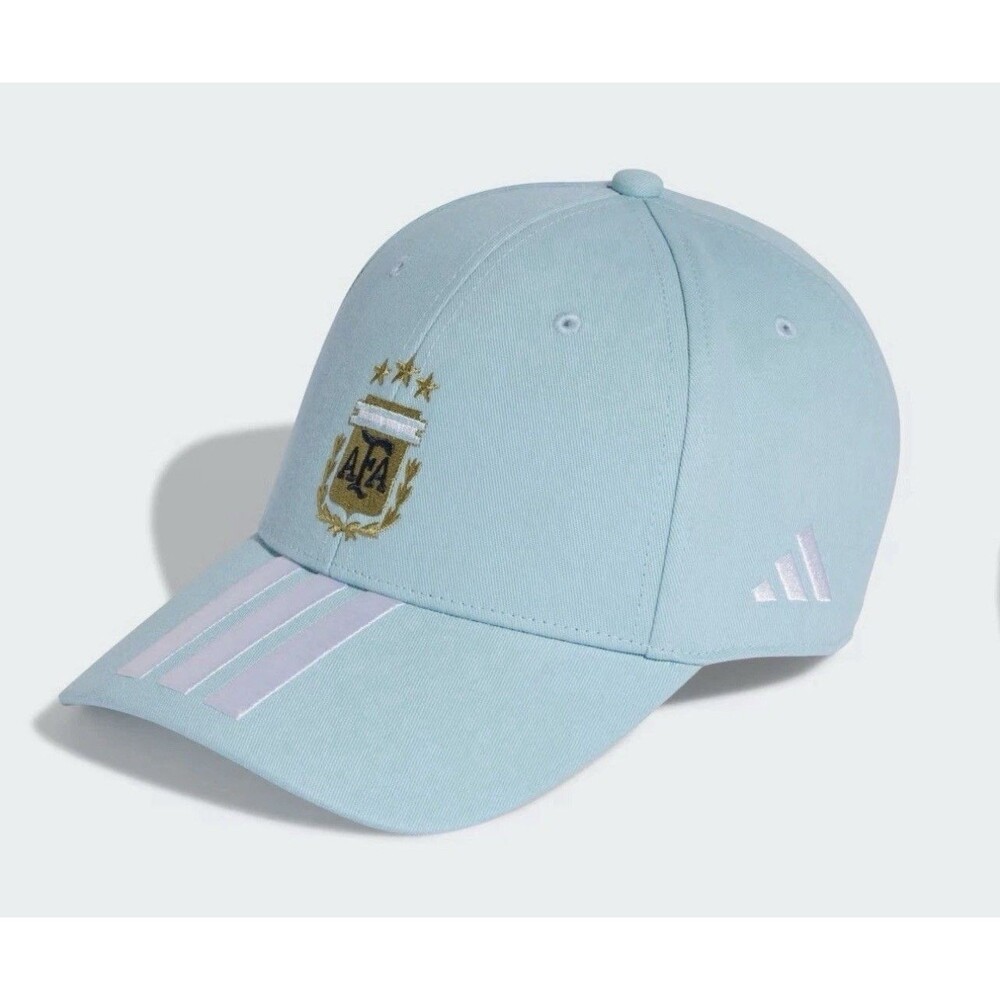 Adidas Argentina National Team 26 Hat Cap Icy Blue 3 Stripes Adjustable One Size